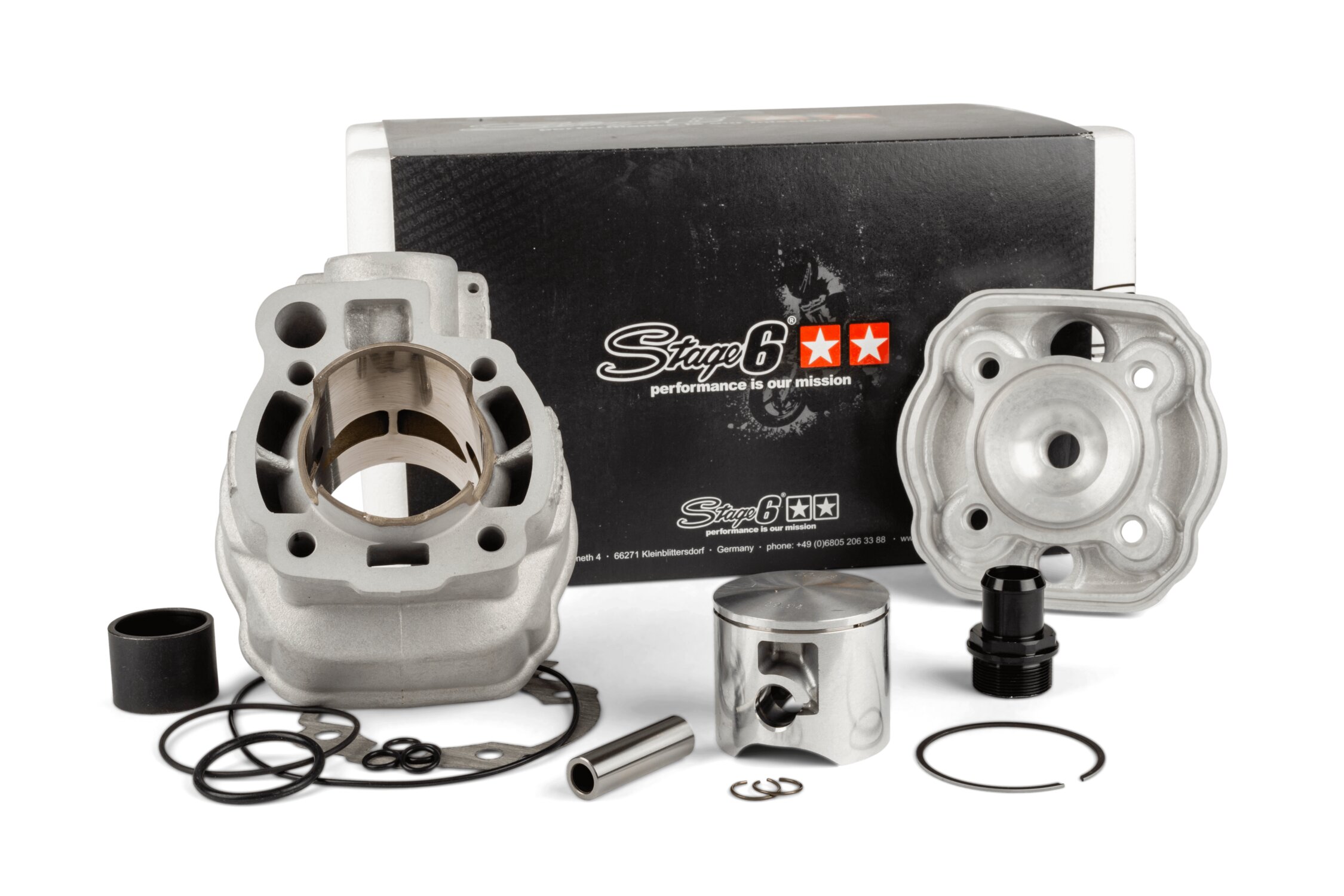 Zylinder Stage6 Big Racing 77ccm Aluminium Minarelli AM6