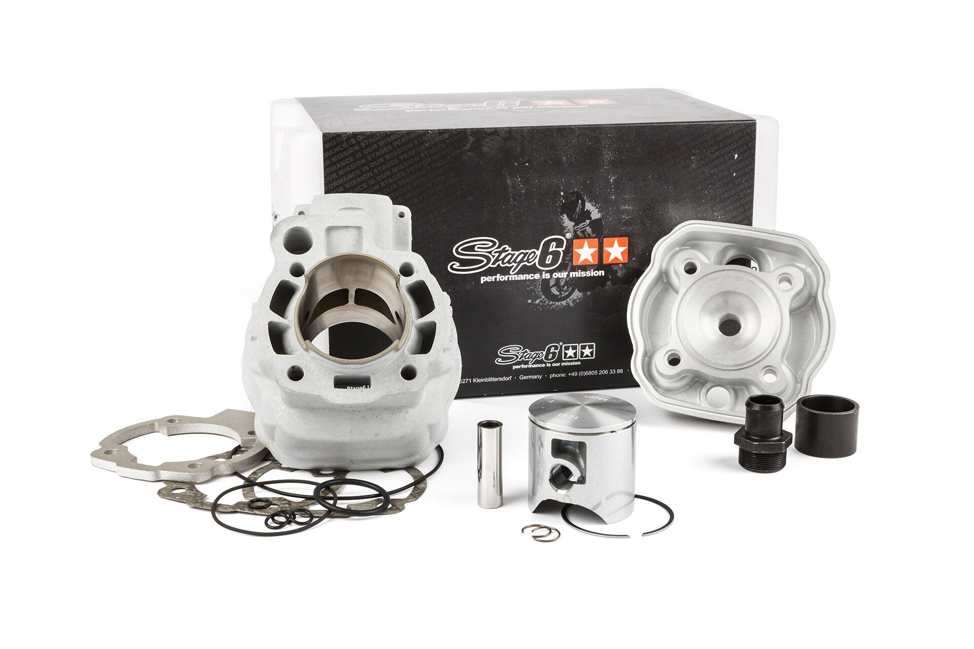 Zylinder Stage6 Big Racing 88ccm Aluminium Minarelli AM6